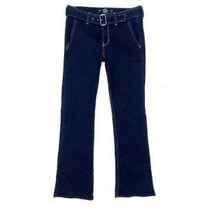 Hollister low rise belted flare jeans